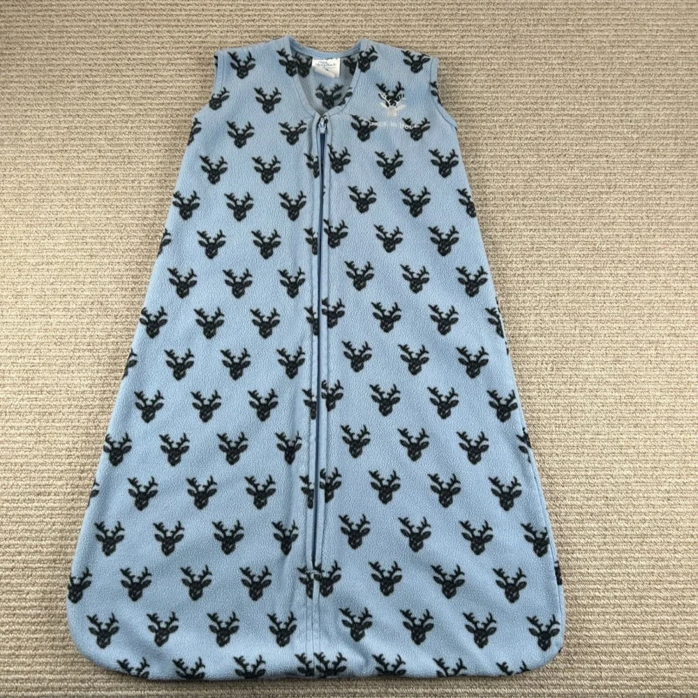 Halo SleepSacks Set of 2 Wearable Blankets Kids Medium 6-12 Months Blue Fleece